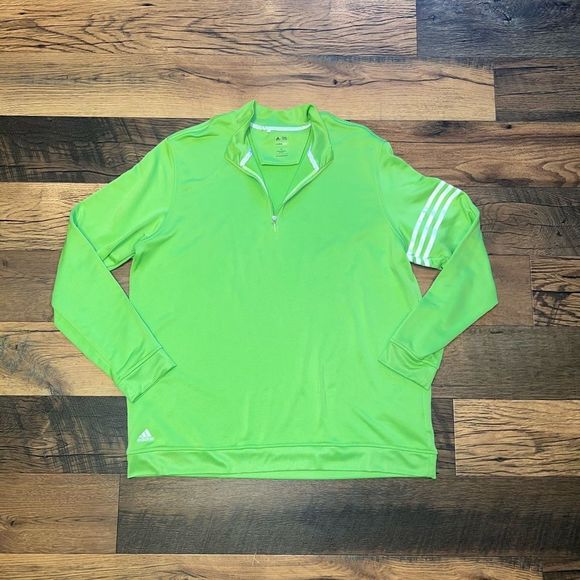 adidas Other - Adidas Mens Half Zip Sweatshirt Pullover Green Size 2XL